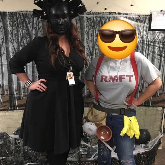 Black Sheath Dress with Notched Collar and 3/4 Sleeves - Picture 6 of 7